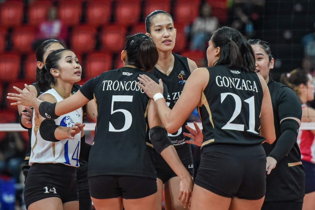 Jovelyn Gonzaga e Chai Troncoso guidano la carica degli ZUS Coffee Thunderbelles nella PVL All-Filipino Conference.